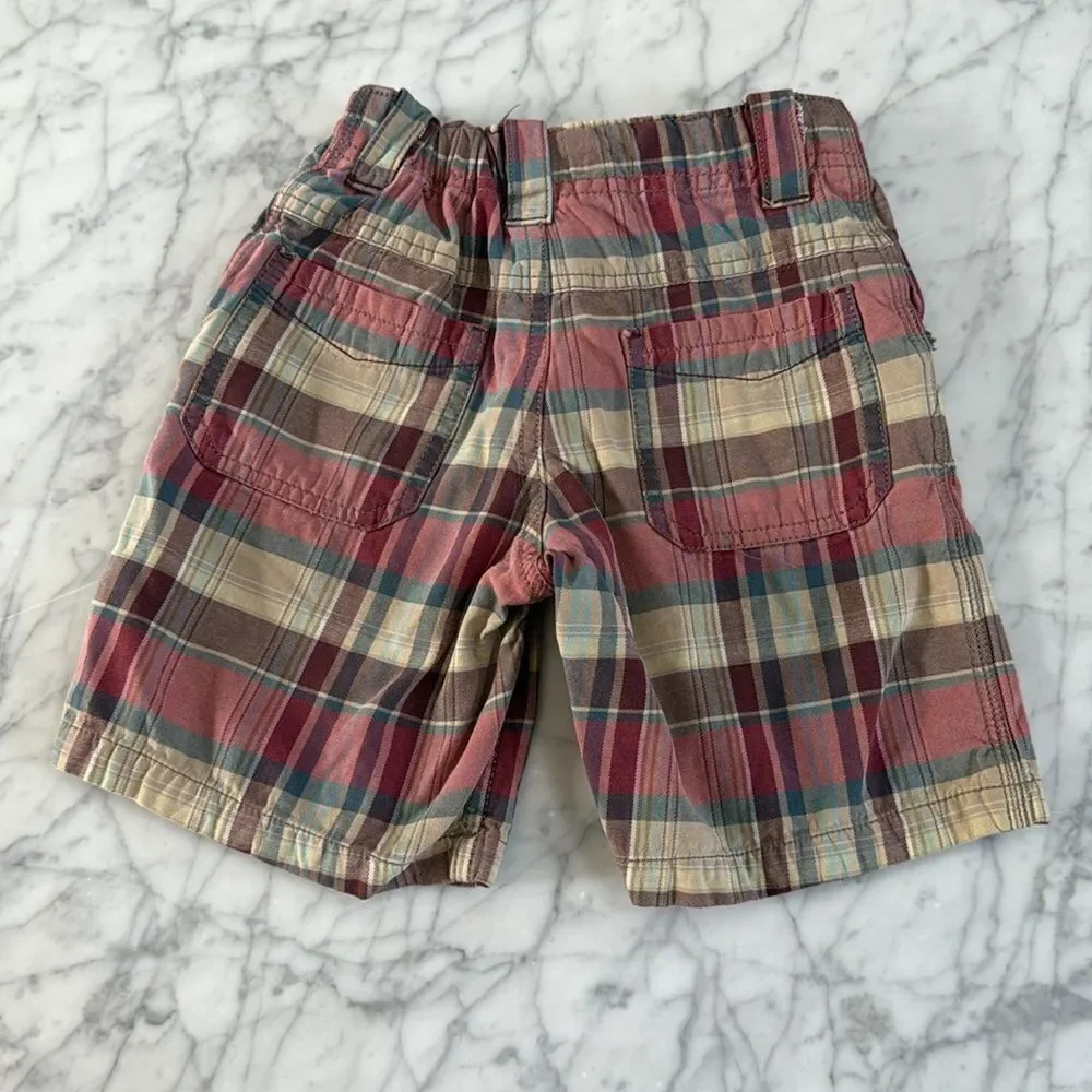 Y2K Ska Toddler Boy Plaid Preppy Shorts Sz 4T
